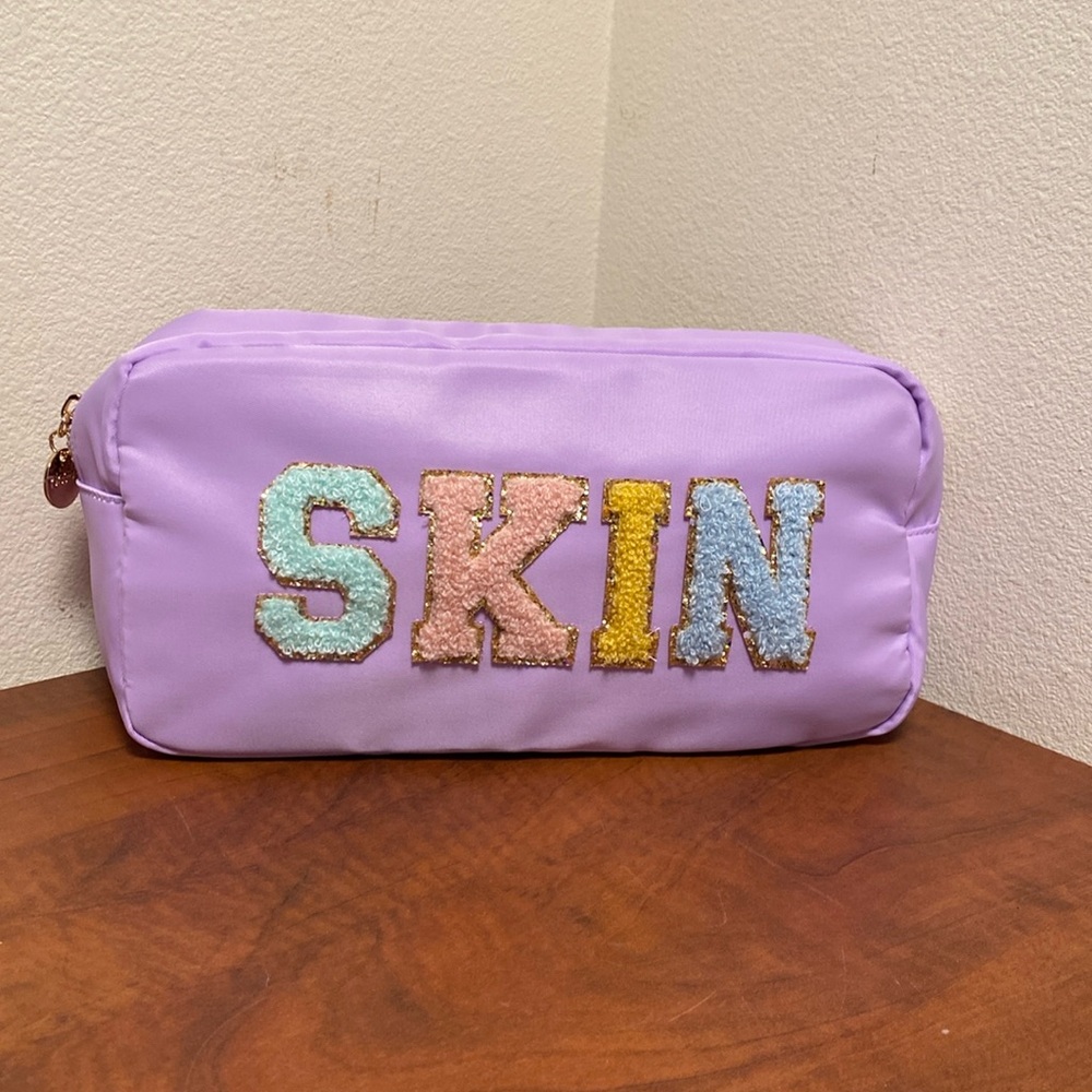 NEW Lavender purple SKIN Cora travel makeup cosmetic skincare bag